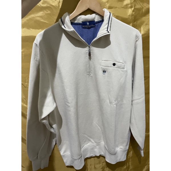 outerwear pria jaket vintage sweater vintage pria warna beige merk regatta club