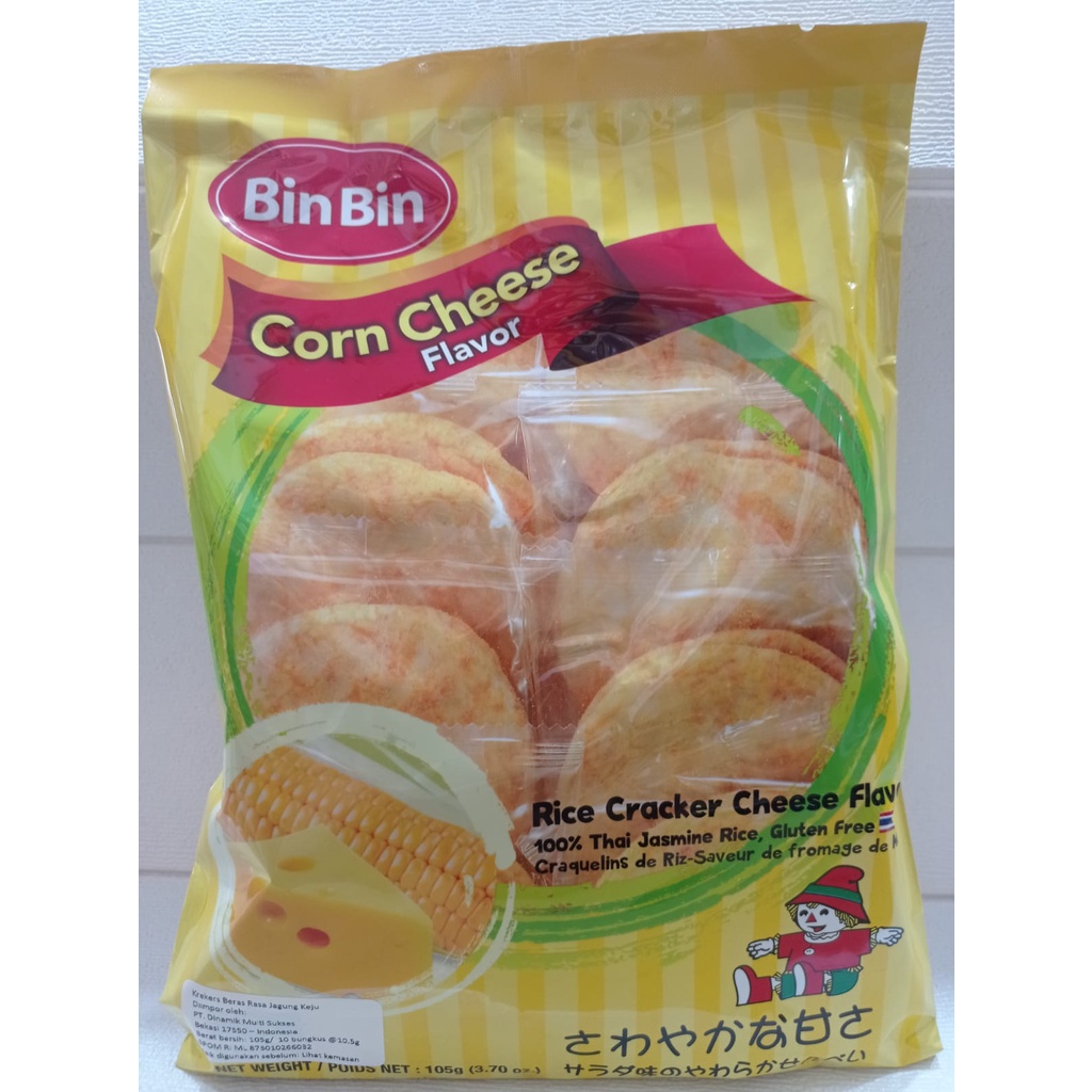 Jual BinBin Rice Cracker Corn Cheese Flavor 105 gram Cracker Keju Jagung Shopee Indonesia