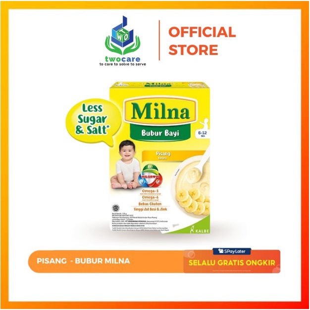 Milna Bubur Bayi Reguler Pisang 120g 6-12 bln