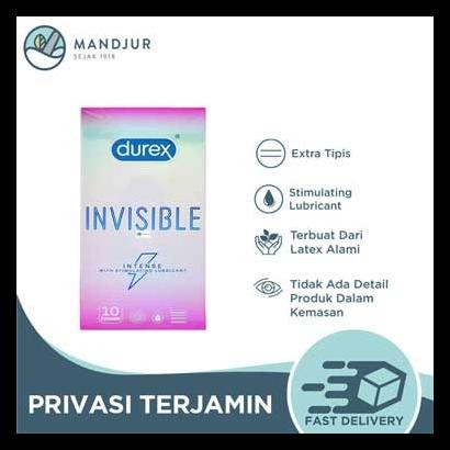 Kondom Durex Invisible Intense 10 - Ekstra Tipis Stimulating Lubricant Kode 662