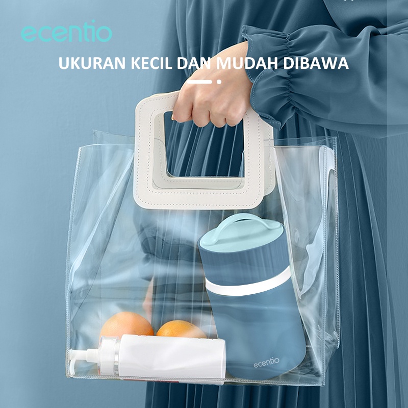 ecentio &amp; FOODI 480ml termos mini anti tumpah blue/termos bekal tahan panas/termos air panas biru/termos sup biru plastic lunch sup termos cup/termos panas mangkok 480ml/termos sup tahan panas biru/termos nasi/termos air panas mini 480ml