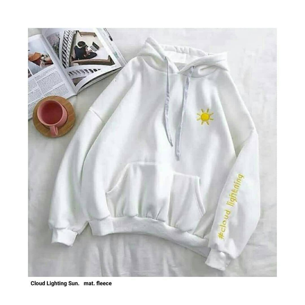 HOODIE CLOUD LIGHTING HOODIE WANITA LUCU / HOODIE WANITA TEBAL