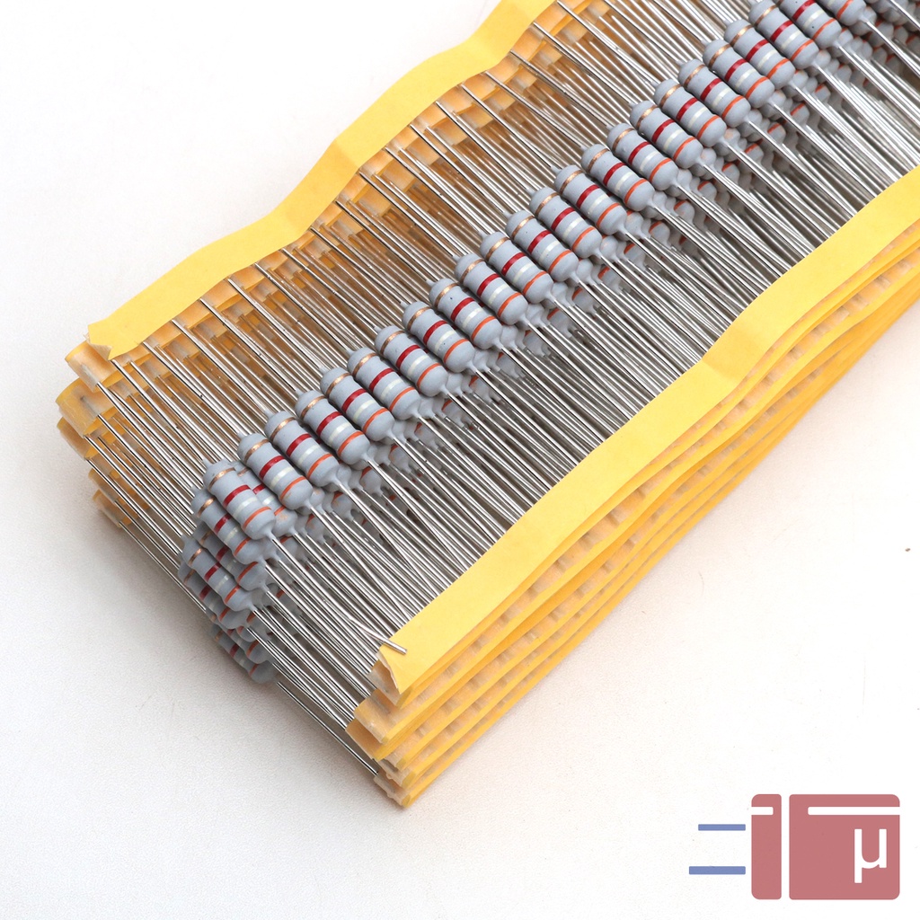 x10 Resistor 3K9 3.9K 1W Metal Oxide 5% Taiwan Kaki Tembaga