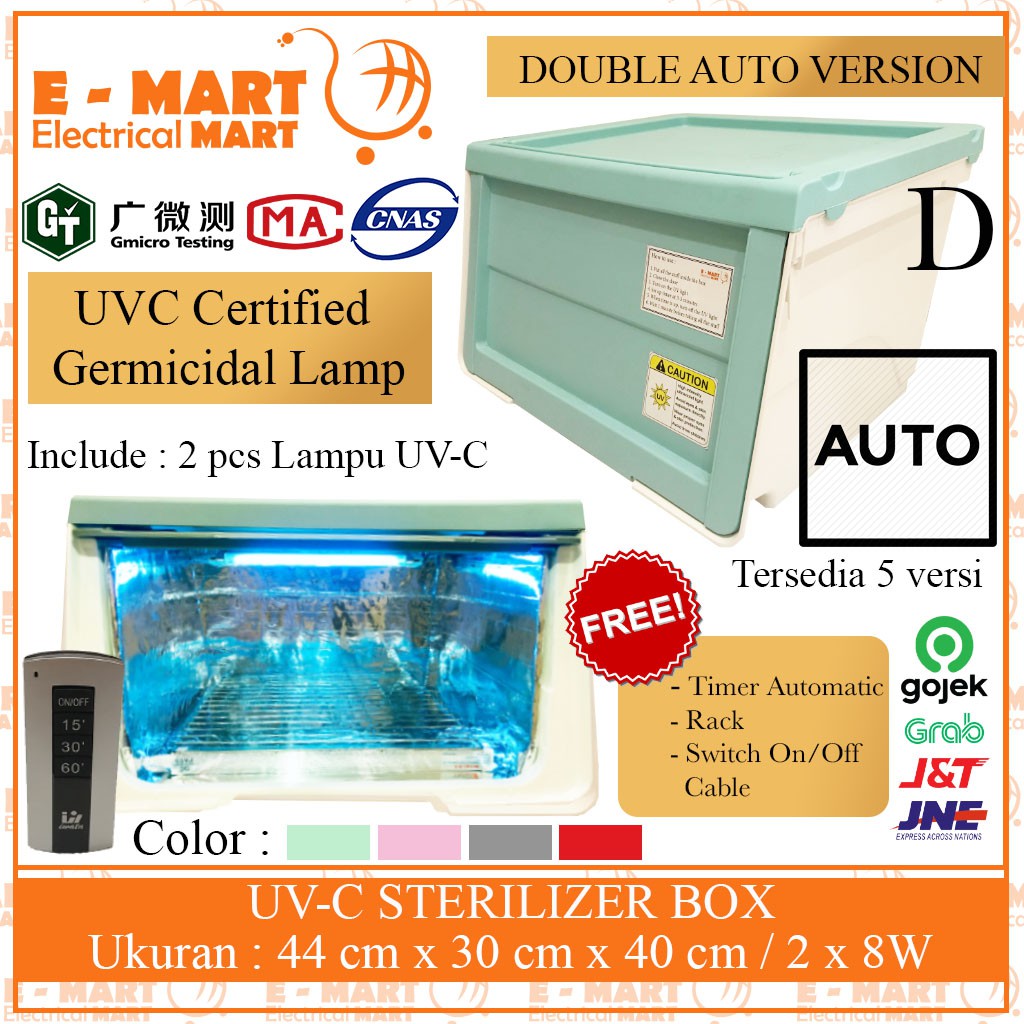 PROMO Box Sterilisasi dengan UVC Lamp / Sterilizer Box UVC / Anti Bakteri Virus / UV C BOX