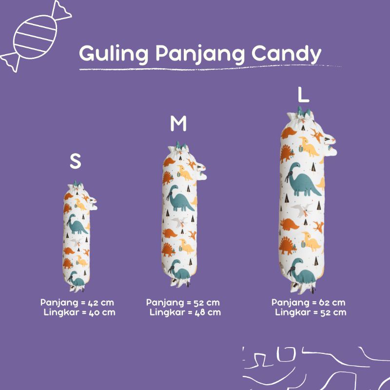 Guling Panjang Candy / Guling Bayi/ Guling Balita (@1 PC)