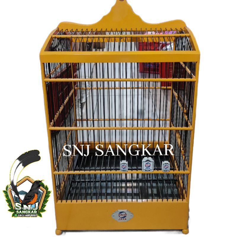 SANGKAR / KANDANG KOTAK EBOD JAYA KUNING / YELLOW NOMOR 3