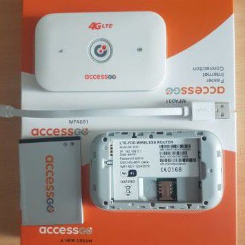 Modem MiFi 4G LTE 500Mbps AccessGo MF-A001 UNLOCK ALL OPERATOR / PORTABLE WIFI HOTSPOT
