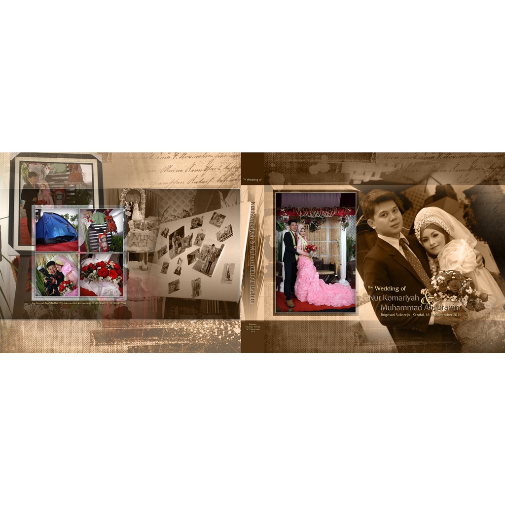 Template Album Kolase Wedding Pernikahan Photobook Collage Psd Photoshop