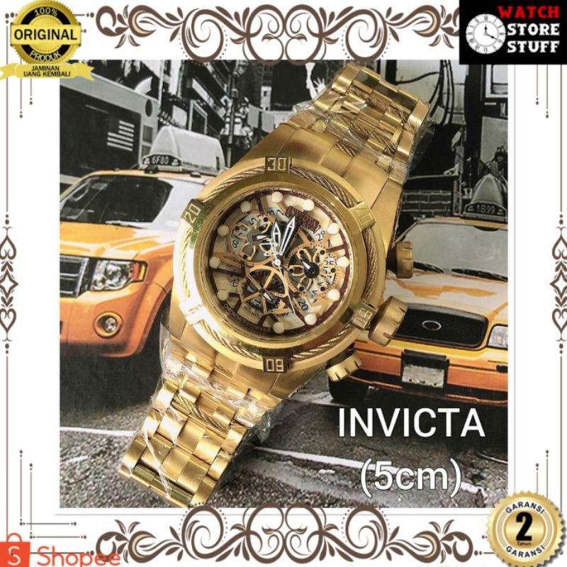 JAM TANGAN PRIA WANITA | RANTAI | KULIT | KARET | MURAH | PRIA INVICTA DOUBLE TIME DAN KAWAT