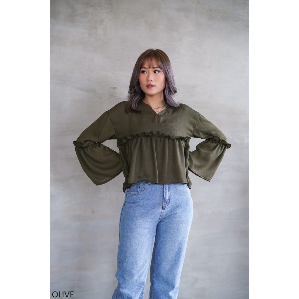 Yuna Crinkle Atasan Blouse Top