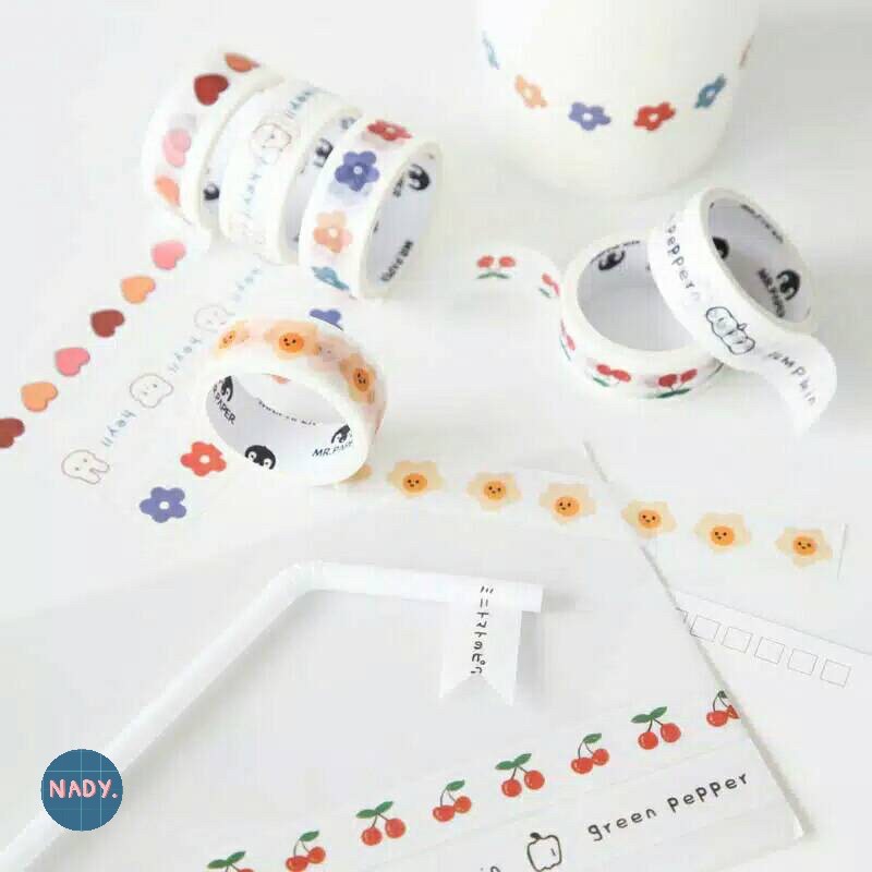 

NADY STUDIO WASHI TAPES MURAH / SELOTIP KERTAS JOURNALING STATIONARY AESTHETIC IMPOR READY STOCK
