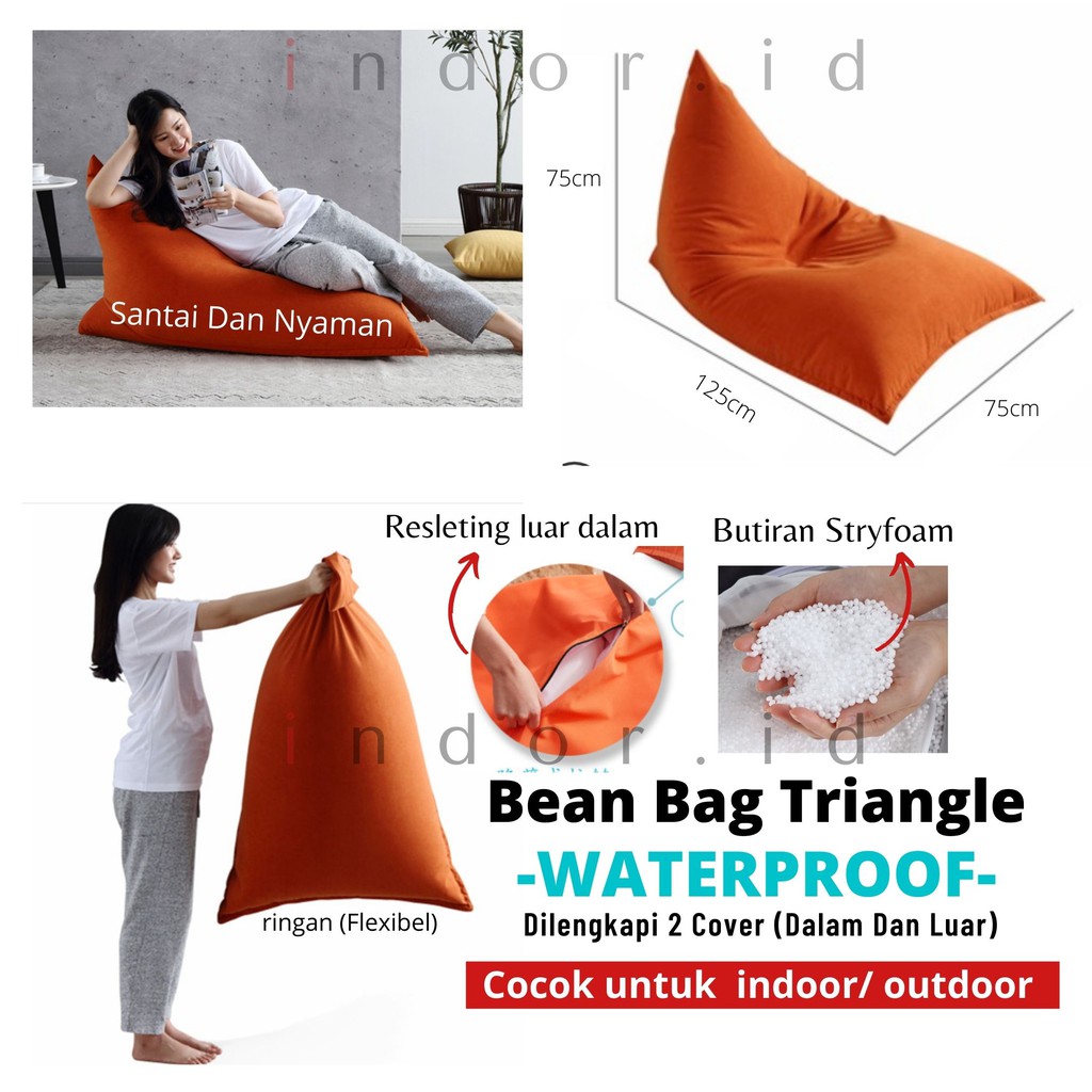 BEAN BAG PLUS ISI MURAH WATERPROOF SIZE MEDIUM