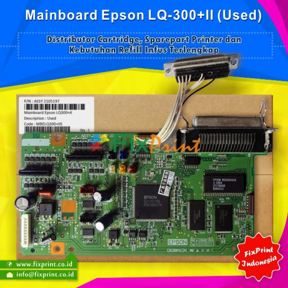 Board Printer Epson LQ-300+II, Mainboard LQ300+II, Motherboard LQ 300+II Used