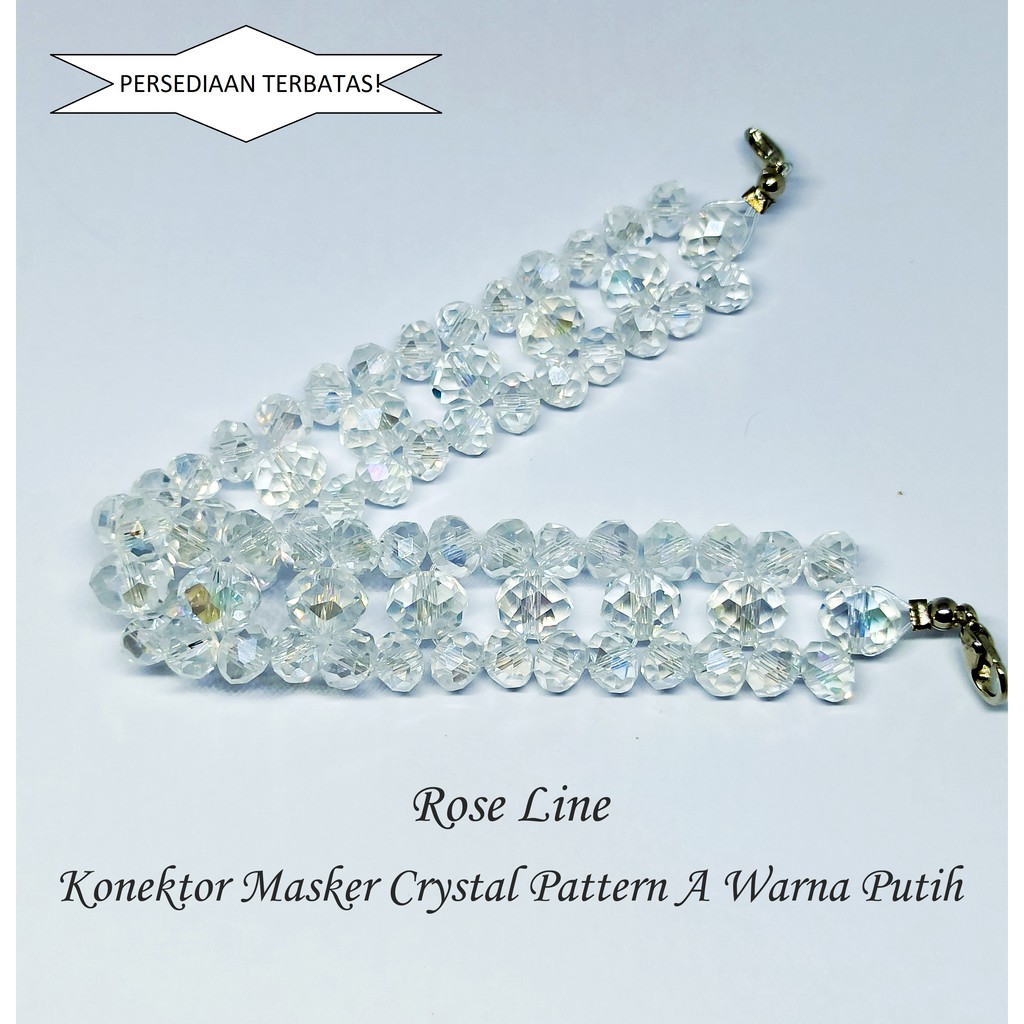 Konektor Crystal Asli Pattern A Warna Putih Transparan Limited Edition