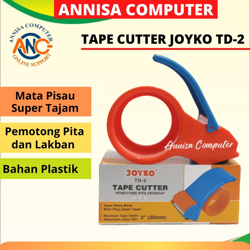

Tape Dispenser Joyko TD - 2 / Alat Pemotong Lakban Elastis / Cutter