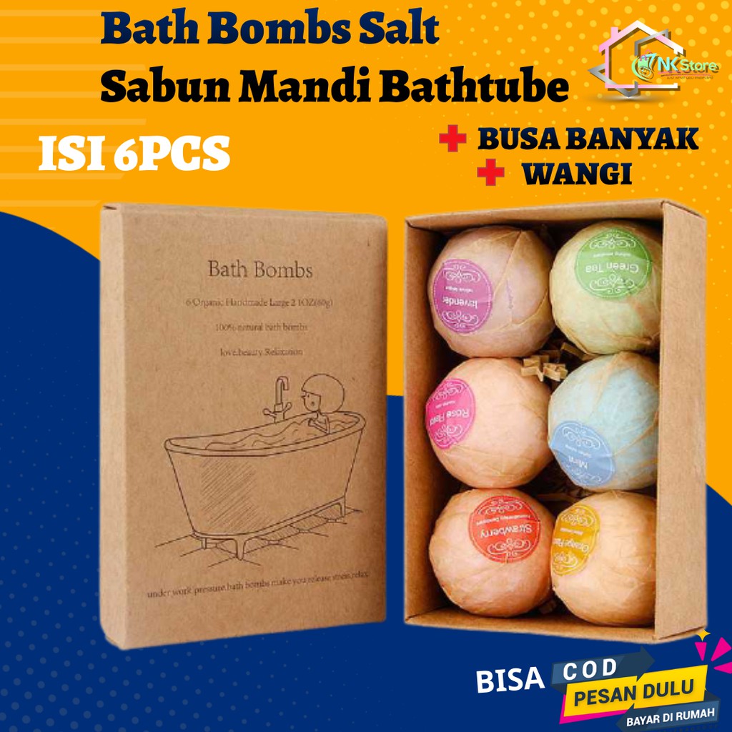 Sabun Busa Bathtub Bath Bomb The Body Shop Isi 6 pcs