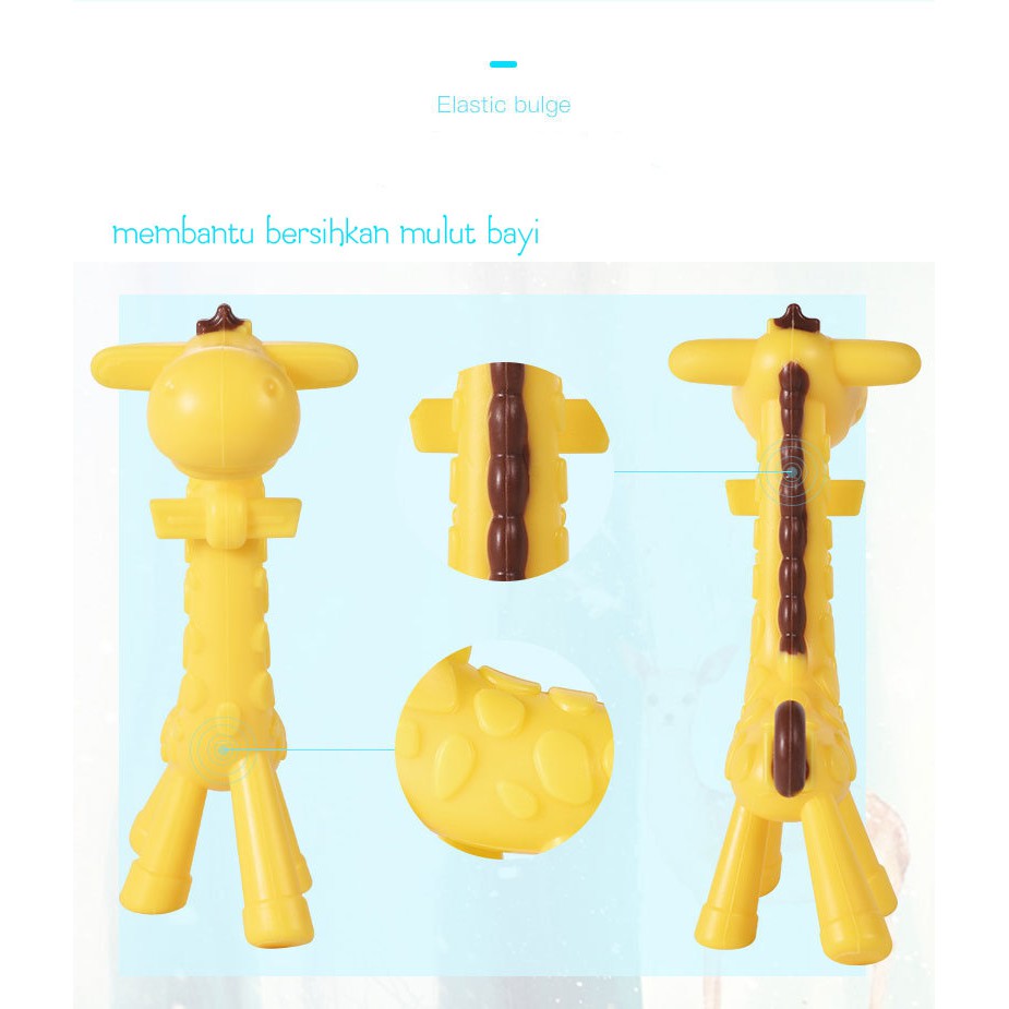 BB-033 Gigitan Bayi Jerapah/Teether Bayi dengan Kotak Penyimpanan