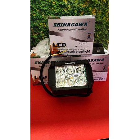 LAMPU TEMBAK 6 MATA 18 WATT 2 WARNA PUTIH-KUNING BISA FLASH 4 KABEL BISA FLASH PUTIH TAU KUNING 12V