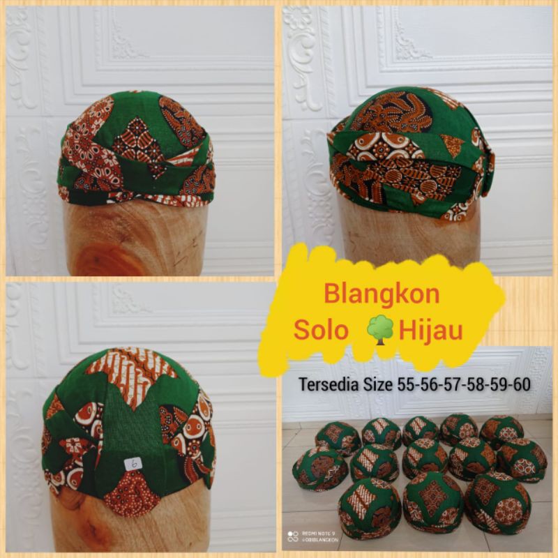 BLANGKON SOLO HIJAU GRADASI BATIK
