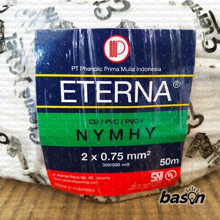 Eterna NYMHY 2 x 0.75mm @ 50m - TIDAK DI ECER - 1 roll = 50 meter