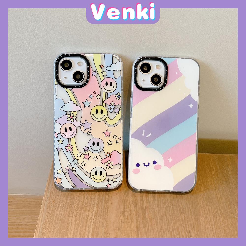 iPhone Case Silicone Soft Case Clear Case Thickened Shockproof Protection Camera Rainbow Smiley Compatible For iPhone 11 iPhone 13 Pro Max iPhone 12 Pro Max iPhone 7 Plus iPhone xr