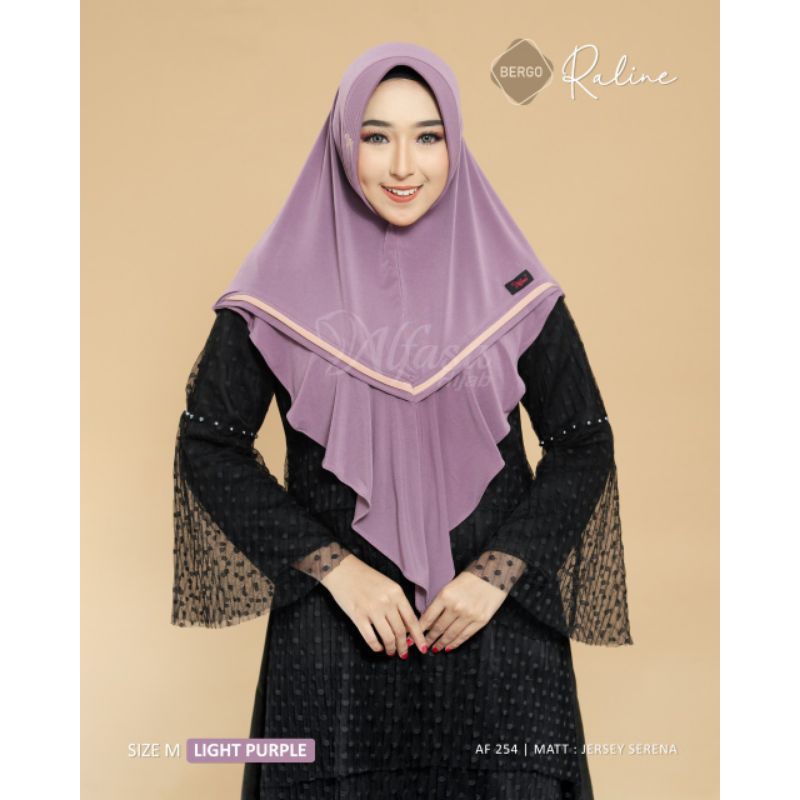 BERGO RALINE  AF 254 | Hijab Instant Pet Antem Aksen List Rampel Dada Original Alfasa Hijab