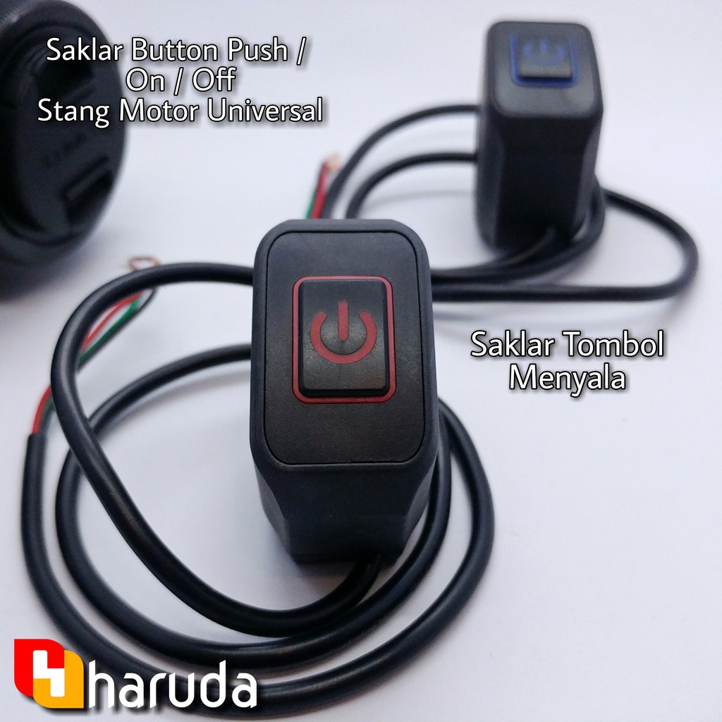 Jual Saklar Indikator LED Stang Motor On Off / Button Push LED ...
