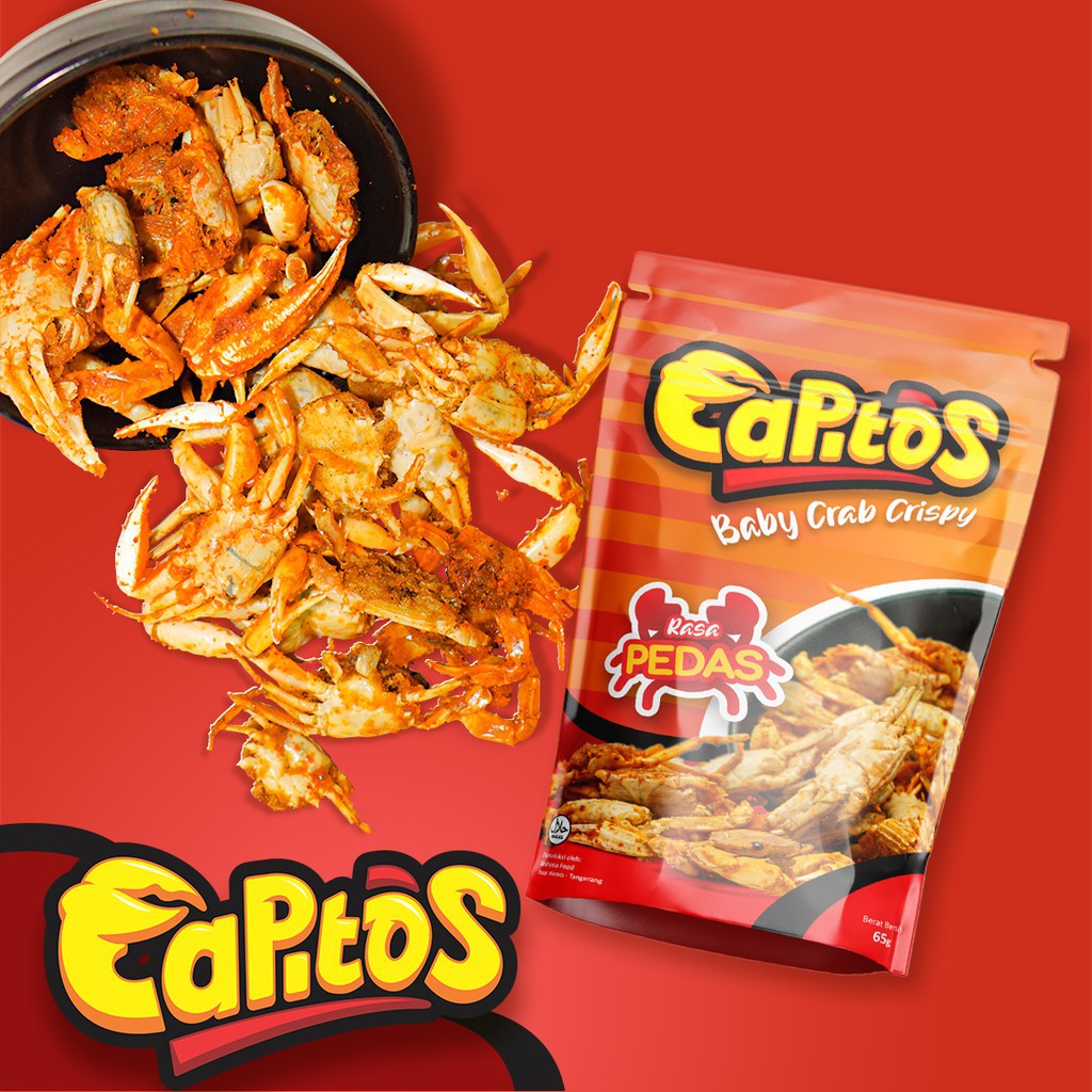 Cemilan Snack Makanan Kekinian CAPITOS Baby Crab Crispy Oven - All Variant / Semua Rasa 65 gram