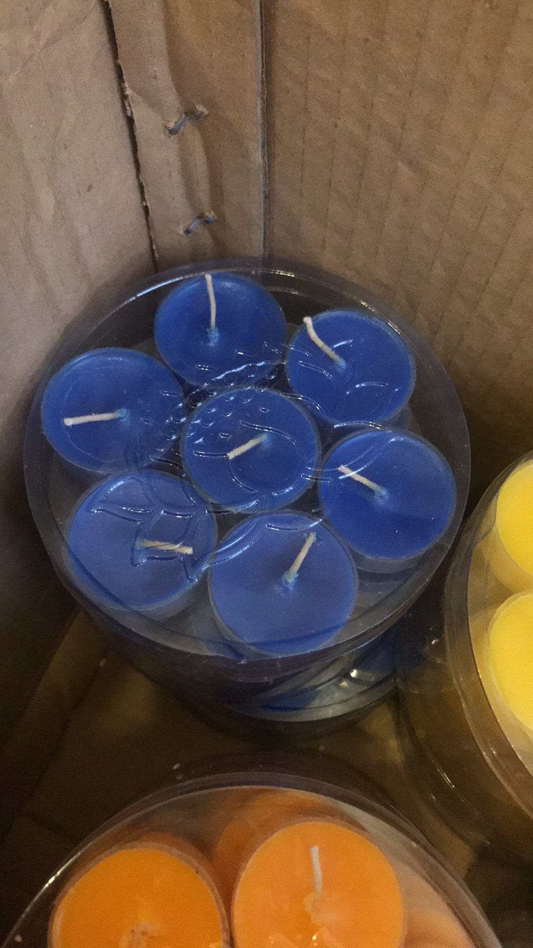 Lilin Puja Sembahyang Tea Light 4 Jam 28pcs/set Biru