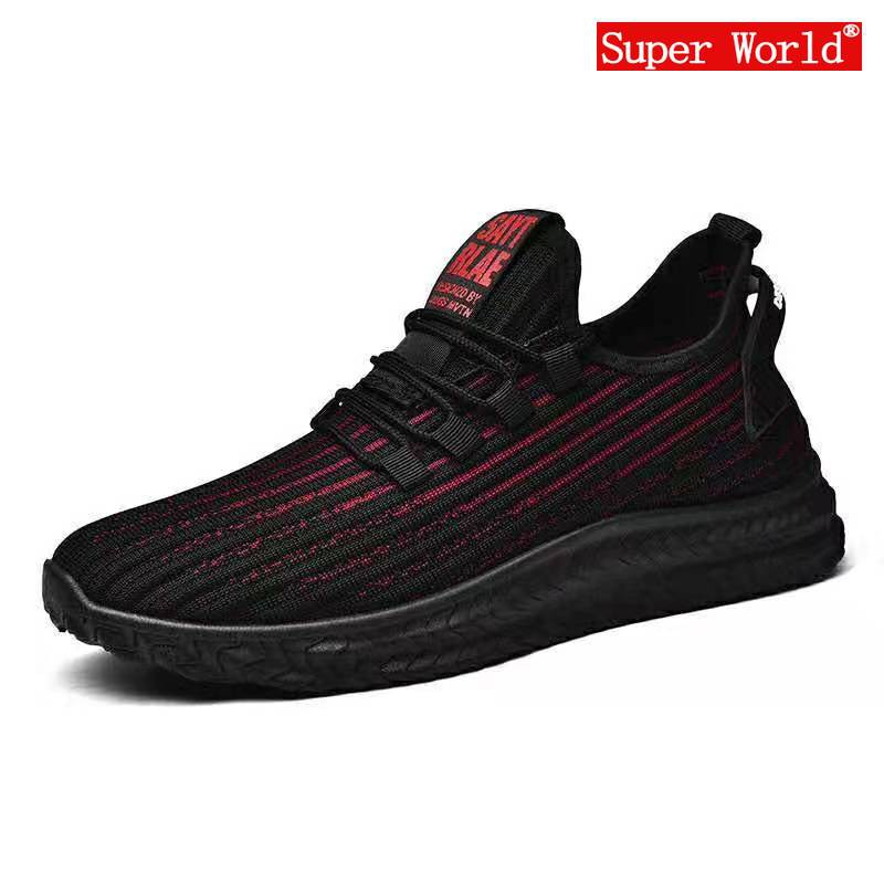 Sepatu sneakers pria Dane And Dine S0203 Black Red