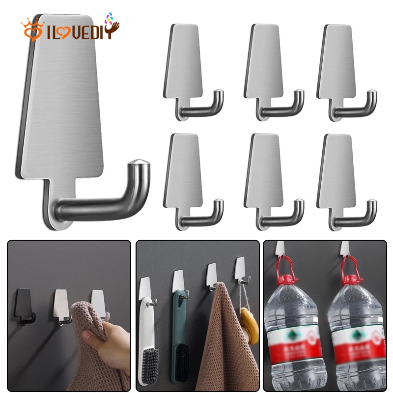 Rak Kait Penyimpanan Kunci Pakaian Bentuk Pinus Bahan 304 Stainless Steel Untuk Dapur