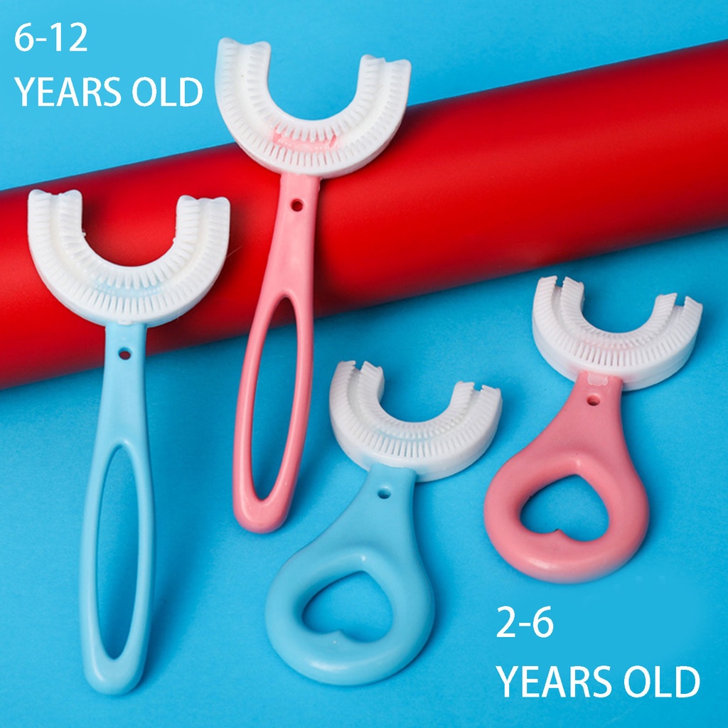 4pcs Sikat Gigi Anak Bentuk U Bahan Silikon / Training Toothbrush / Tooth Brush Baby Silicon type U Sikat Gigi Anak Sikat-3