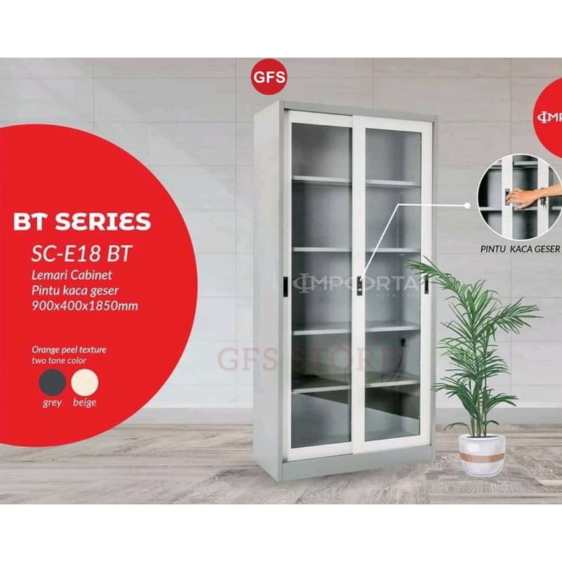 

Lemari Arsip Pintu Kaca/Lemari Besi/Filling Cabinet/ importa SC E 18