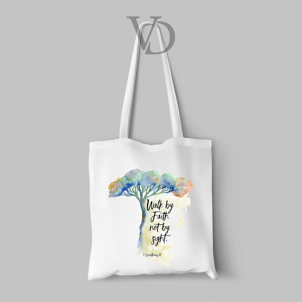 TOTE BAG BAHAN KANVAS QUOTES BIBLE / CHRISTIANS QUOTES/ AESTHETIC TOTEBAG / TAS BELANJA KEKINIAN