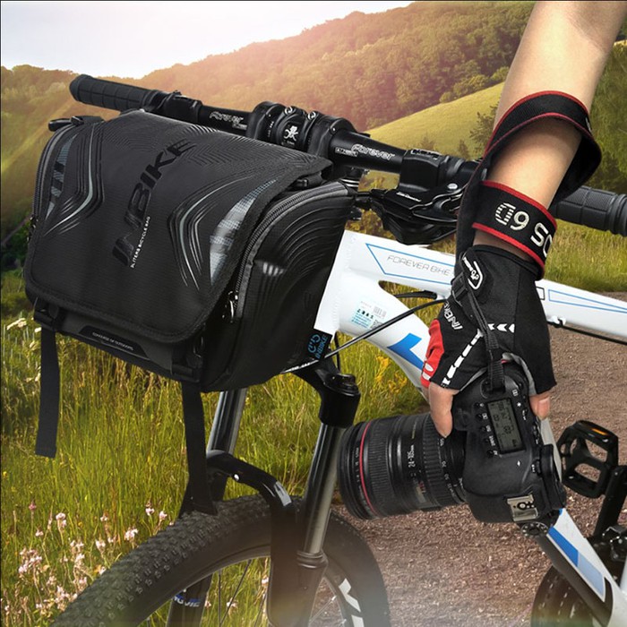 Inbike Waterproof Bicycle Handlebar Bag - Tas Pannier Depan Hitam