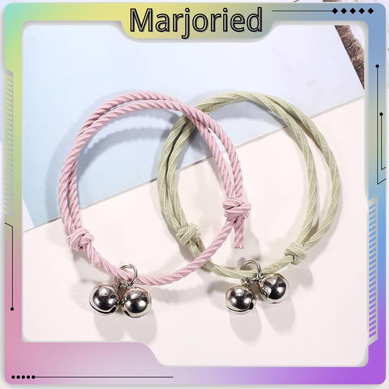 2 PC Korea Wanita Lonceng Adjustable Gelang Pasangan Pacar Hadiah Ulang Tahun-MJD