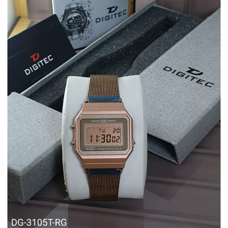 jam tangan digitec stainless stell digital original