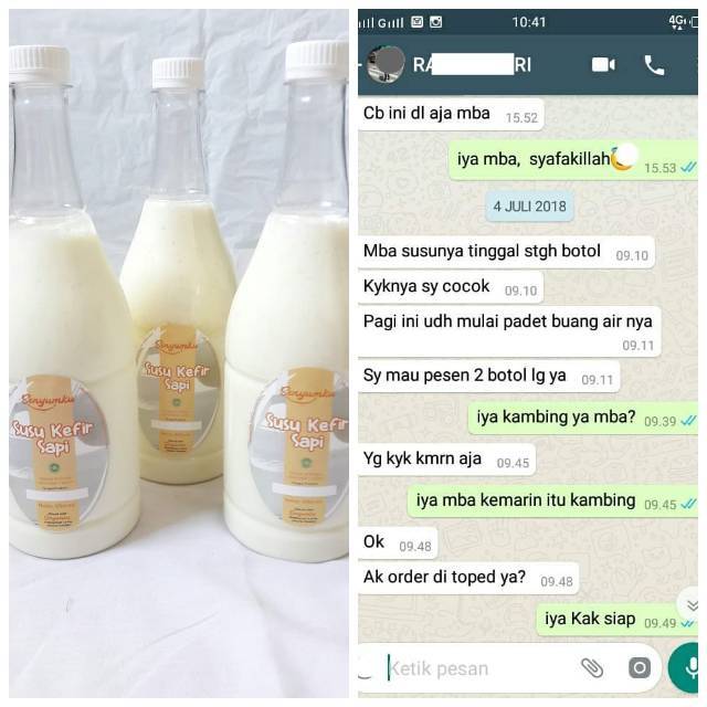 

Susu Kefir Sapi Asli HALAL MUI merk SENYUMKU 1Liter