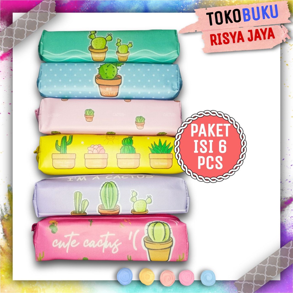 

Paket RESELLER Kotak Pensil Motif Kartun Kaktus Isi 6 PCS