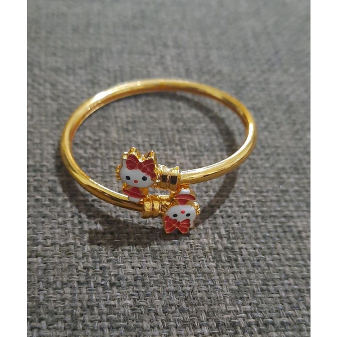 Gelang Anak Model Hello Kitty Gold