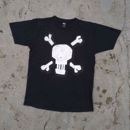 Kaos Tshirt Stussy Skull Big Logo Vintage Second