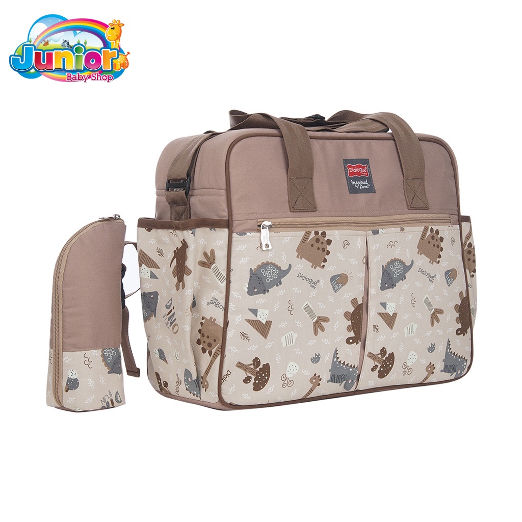 Dialogue Baby Tas Bayi Besar + Tempat Botol Susu Dino Fun Series - DGT7254