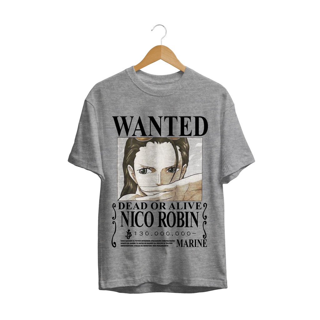 T-SHIRT BAJU ANIME ONE PIECE WANTED NICO ROBIN