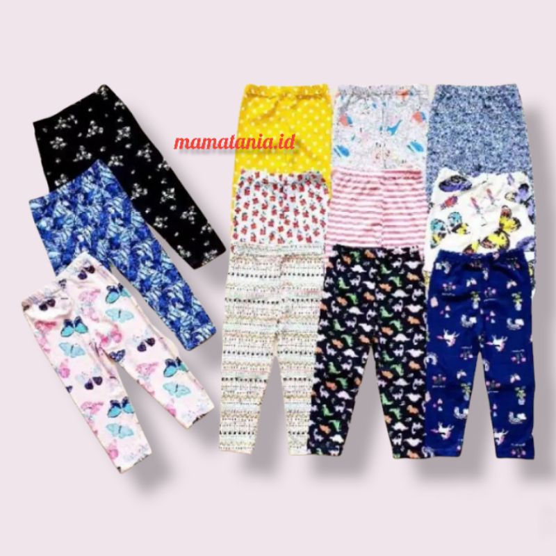 Grosir Lejing Legging Anak Bayi Newborn Perempuan Celana Panjang Cewek Polos dan Motif