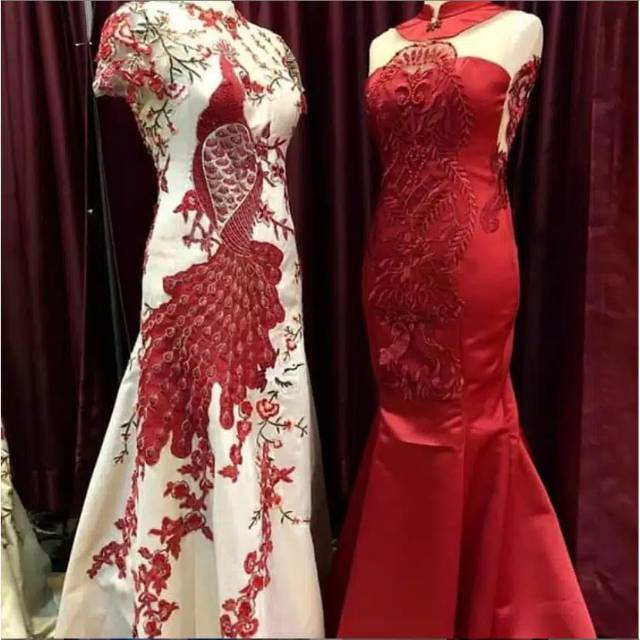 Ceongsam/gaun akad/gaun seserahan/gaun tunangan