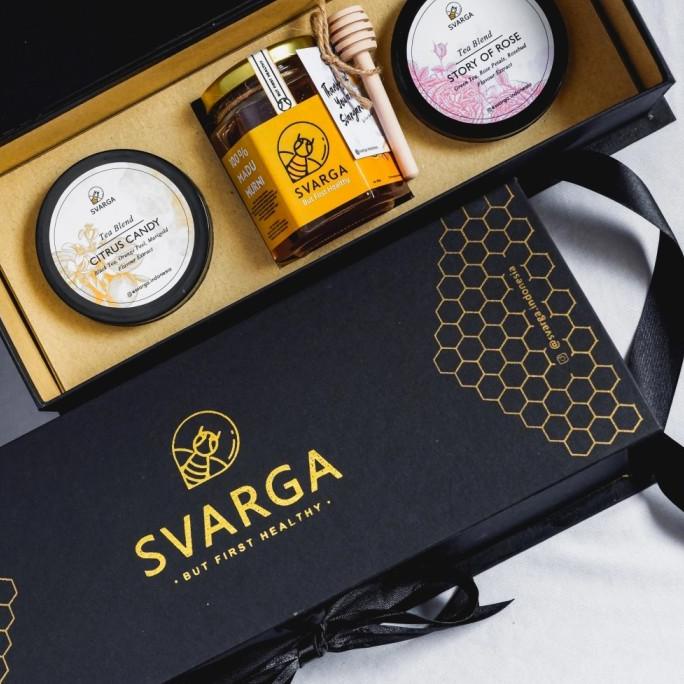 

BISA COD Hampers Giftbox Svarga Premium - Artisan Honey & Tea Blend TERLARIS