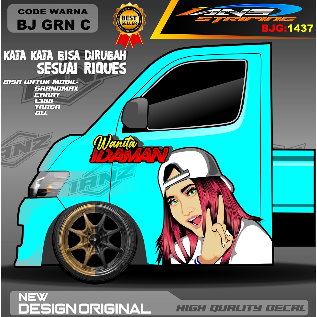 STIKER DECAL PINTU CARRY / DECAL PINTU TRAGA / STIKER MOBIL PICK UP