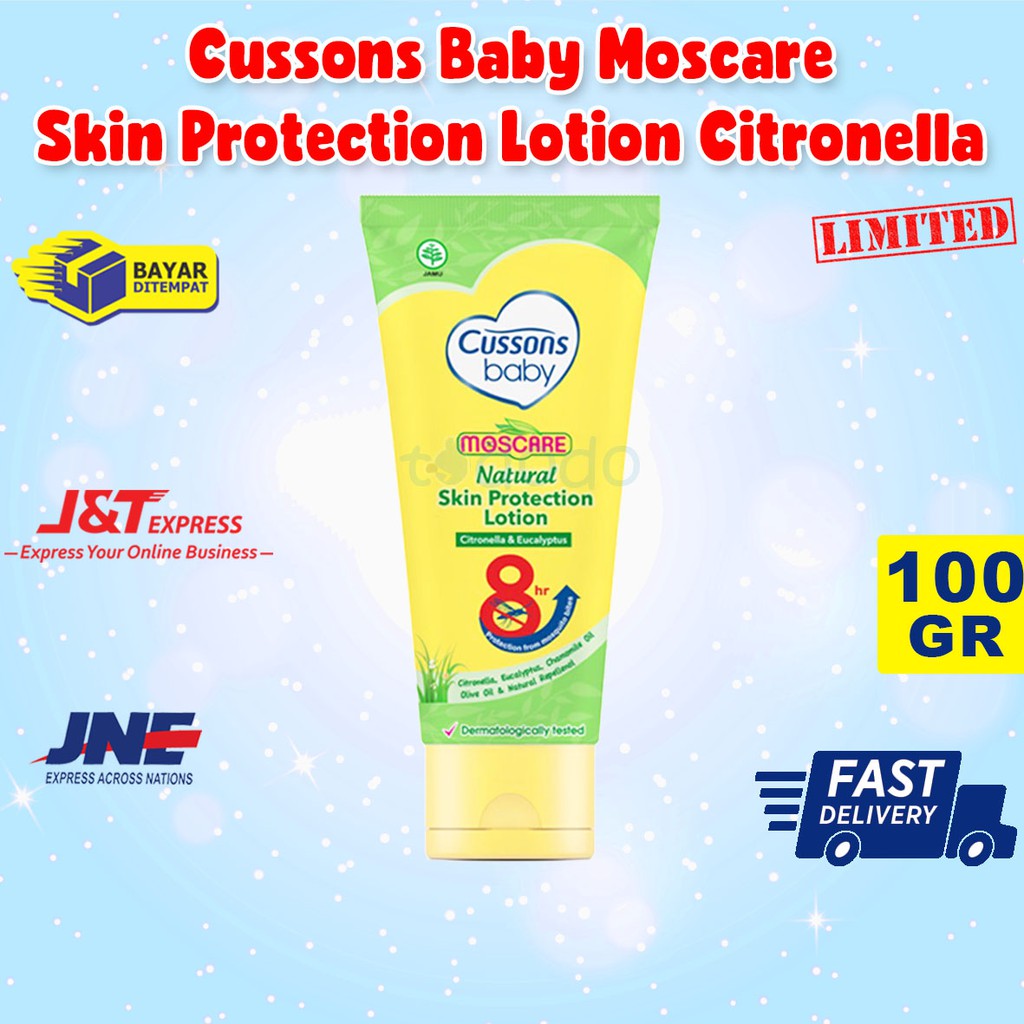 Cussons Baby Moscare Skin Protection Lotion Citronella 100gr / Krim Anti Nyamuk