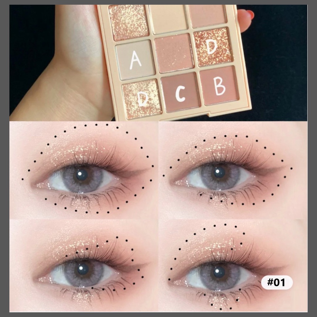 DIKALU DKL-901 EYESHADOW HIGHLIGHTER 9 COLORS BLOOMING-3