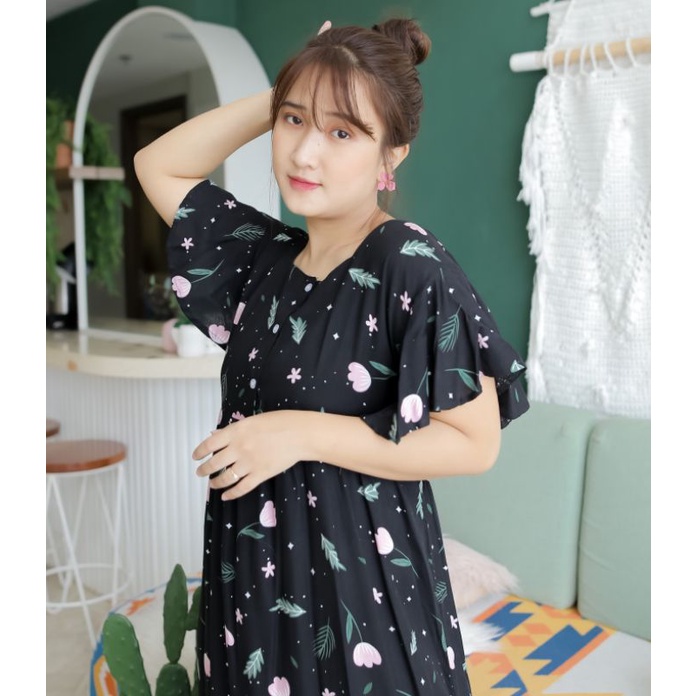 Mesya Dress/Daster Busui Semata kaki/Daster busui premium